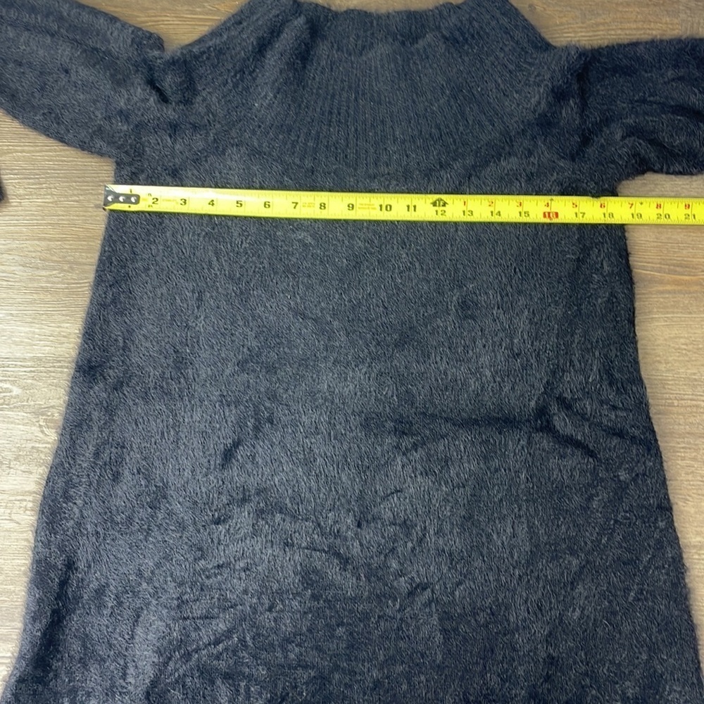 Loft Fuzzy Black Long Sleeve Sweater, size small - Picture 5 of 10